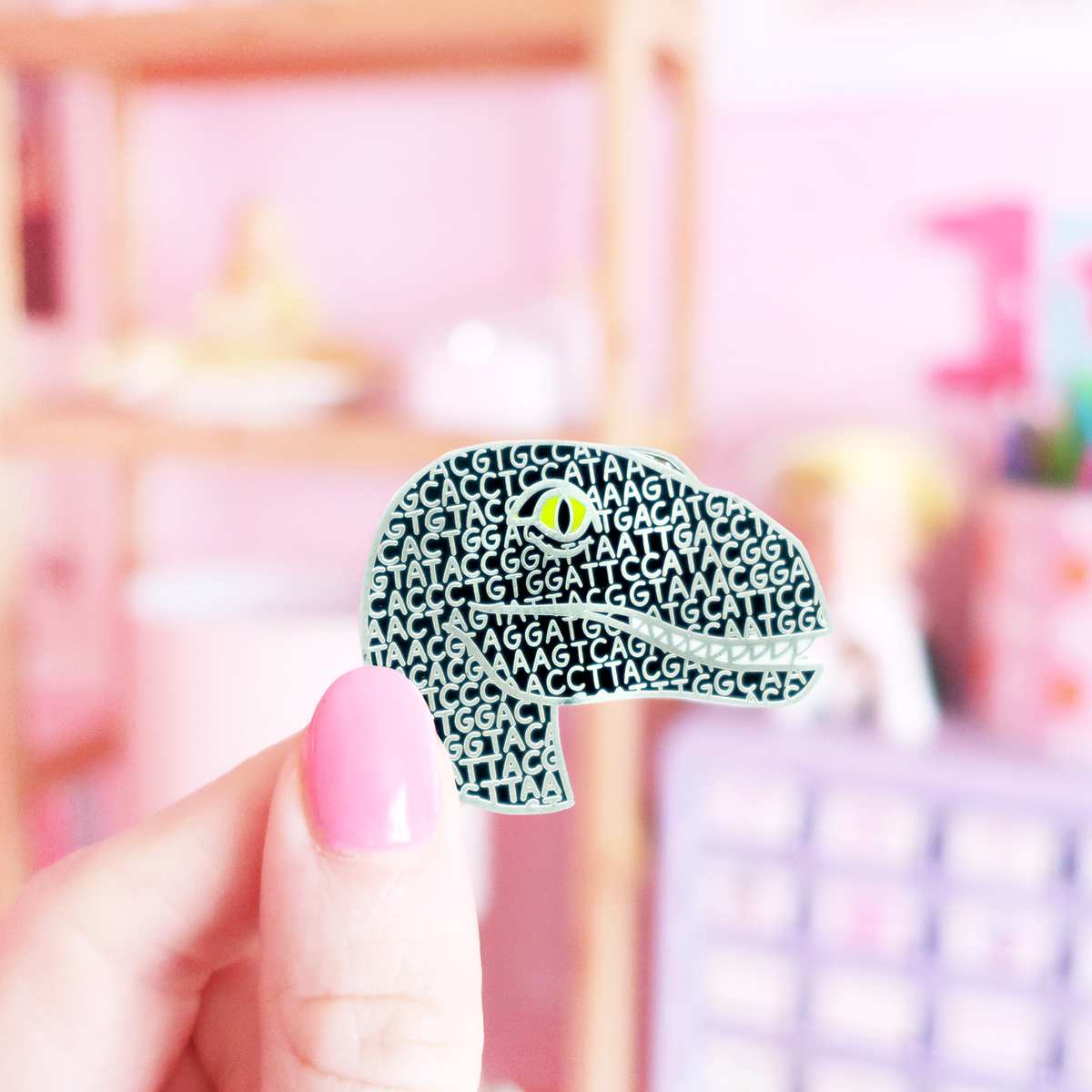 Dino DNA Enamel Pin