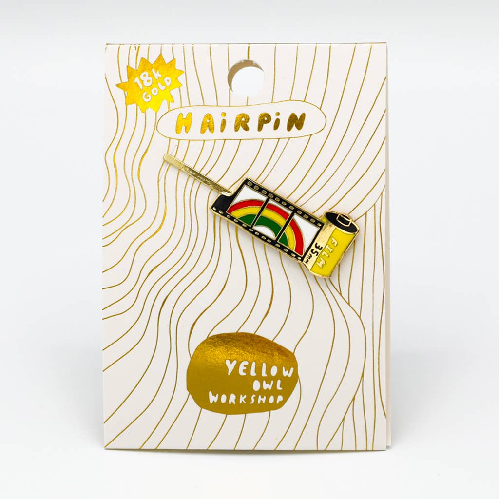 18k Gold 35mm Film Hairpin