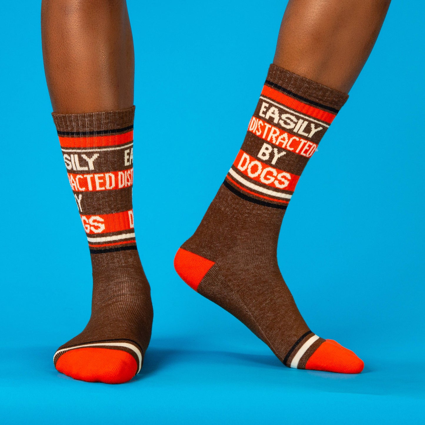 Easily Distracted By Dogs Retro Crew Socks