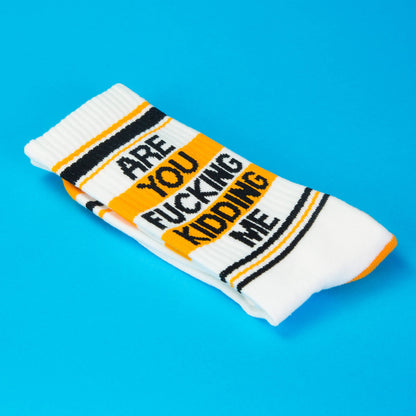 Are You Fucking Kidding Me Retro Crew Socks