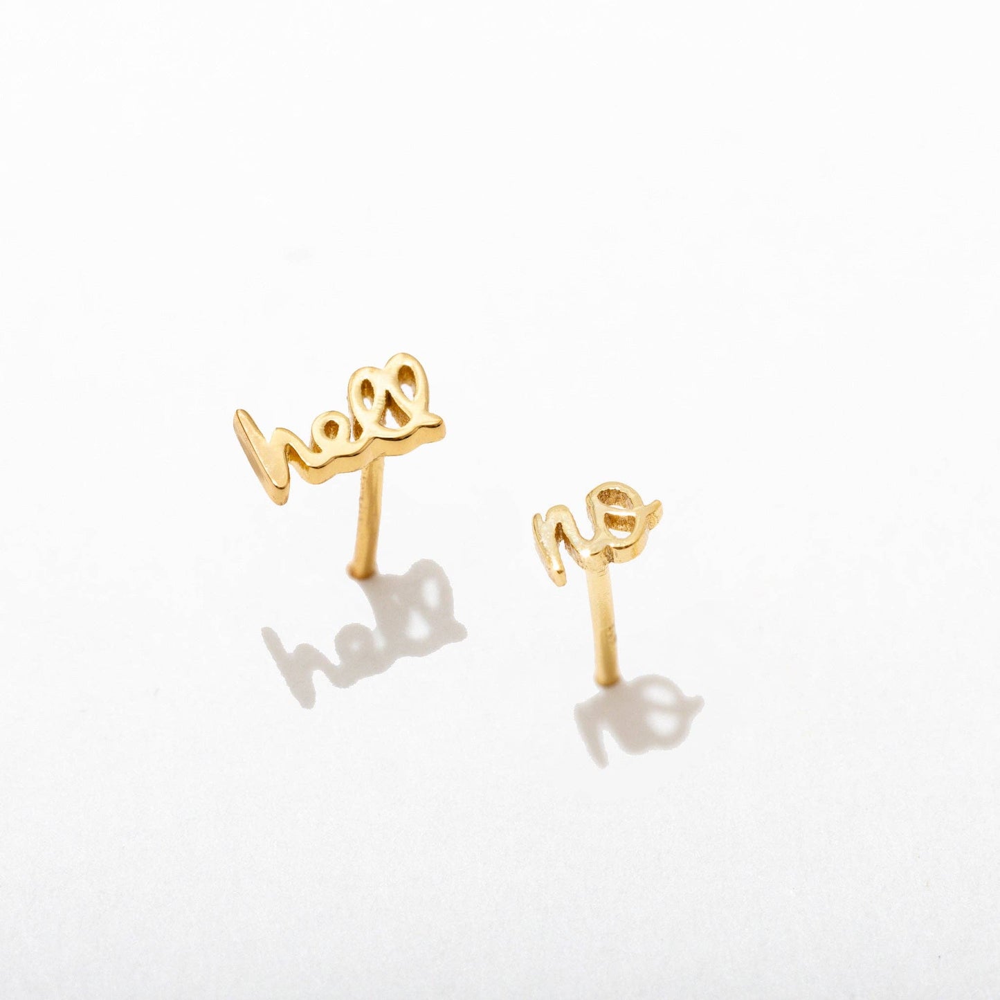 Hell No Script Earrings