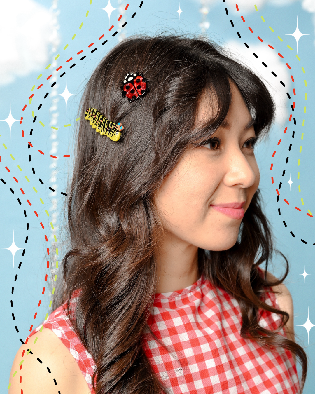 Caterpillar Hair Clip Set