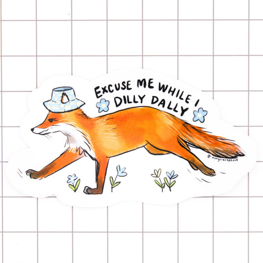 Dilly Dally Fox Sticker