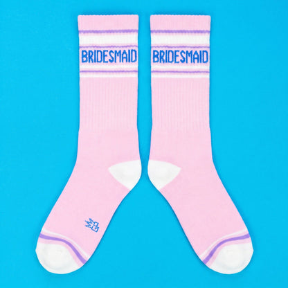 Bridesmaid Retro Pink Crew Socks
