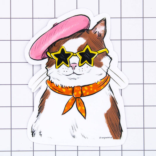 Fancy Cat Sticker