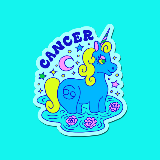 Astrology Unicorn Sticker: Cancer
