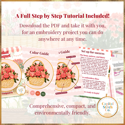 Basket Bouquet Mini Embroidery Kit