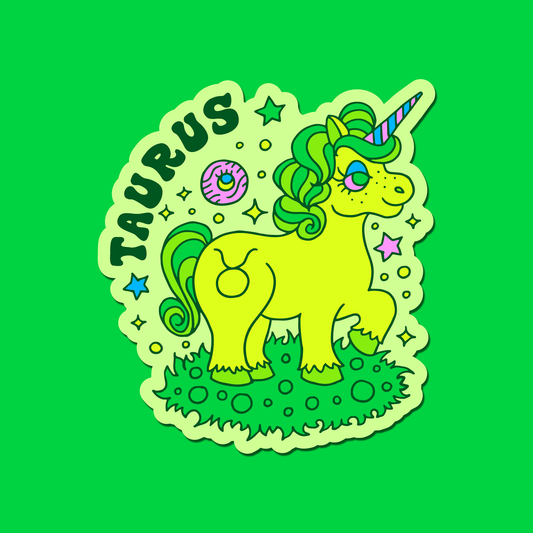 Astrology Unicorn Sticker: Taurus