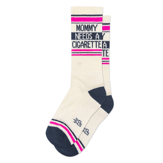 Mommy Needs A Cigarette Retro Crew Socks