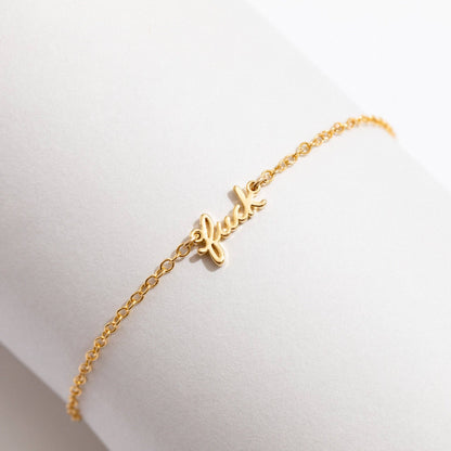 Fuck Script Bracelet (14K Gold)