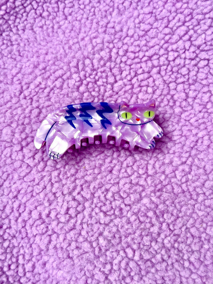 Purple Tabby Cat Hair Claw (Medium)
