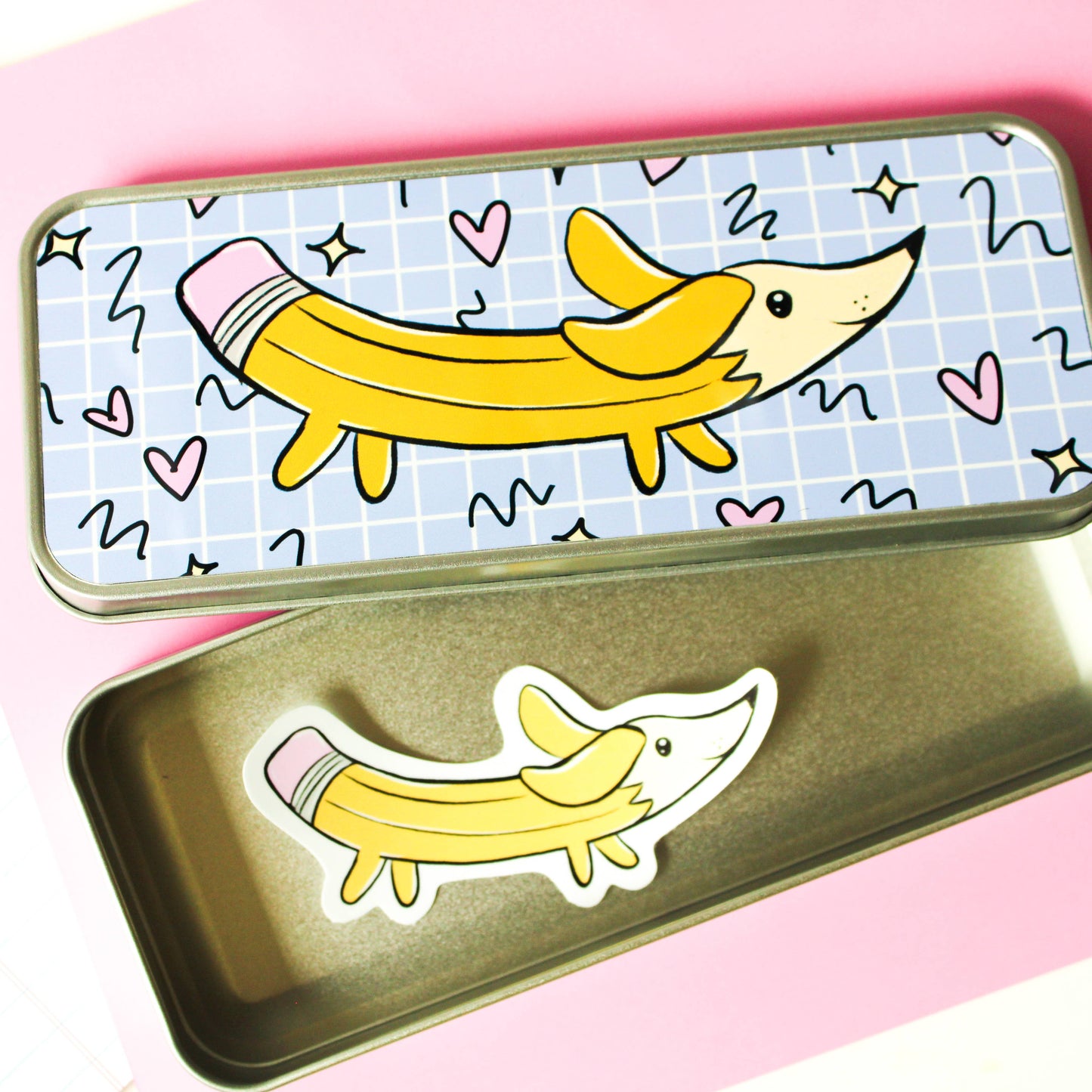 Pencil Puppy Pencil Tin