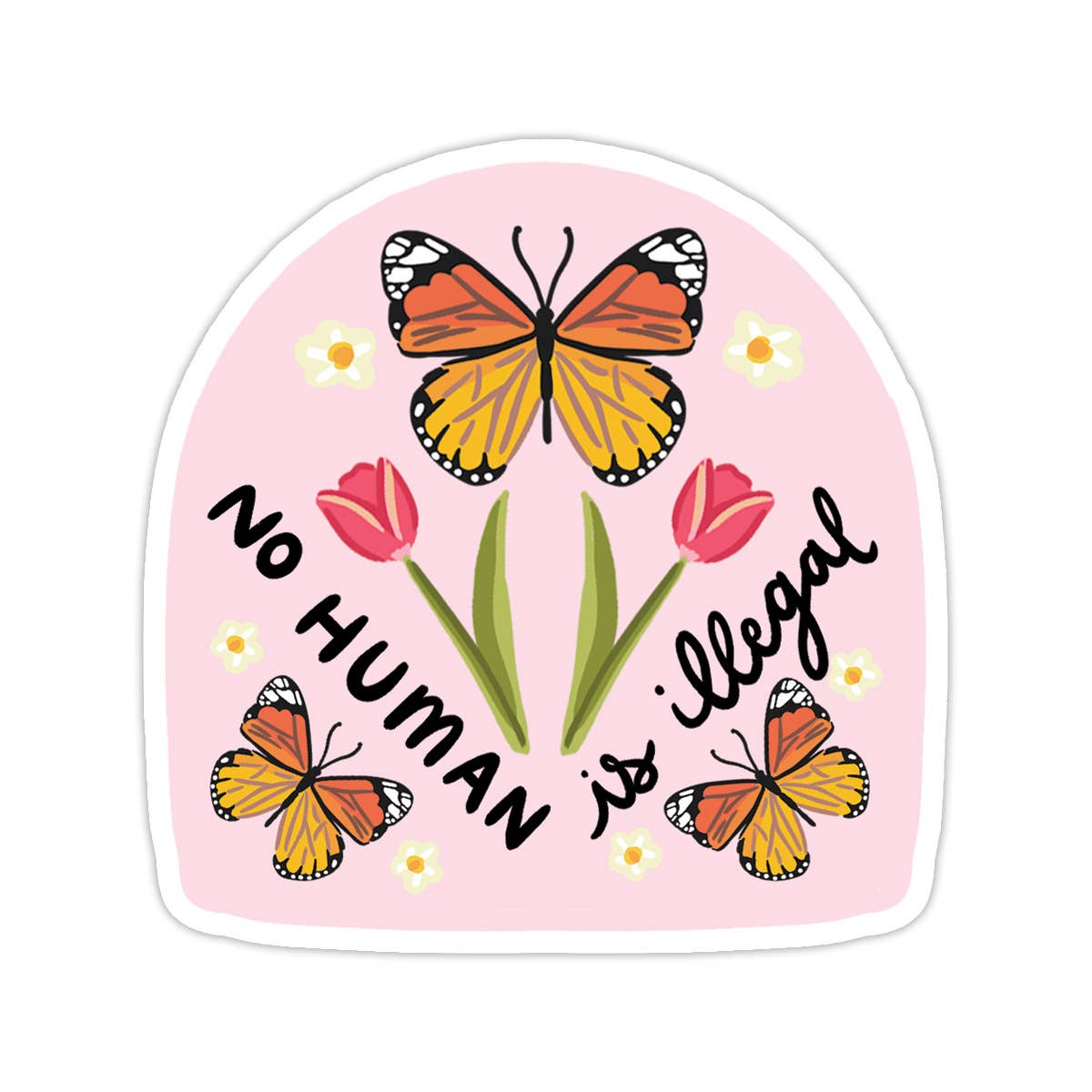 No Human Is Illegal Sticker