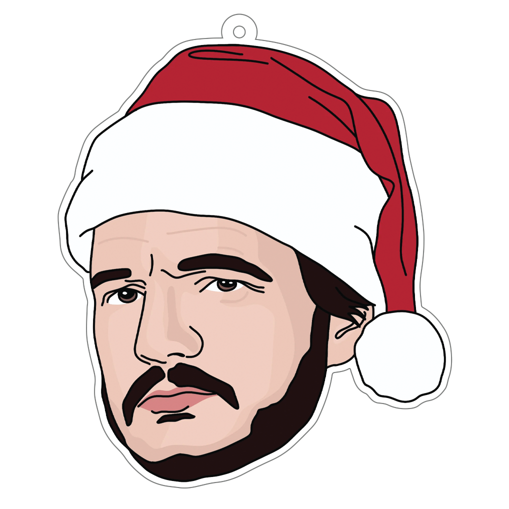 Pedro Pascal Acrylic Christmas Ornament