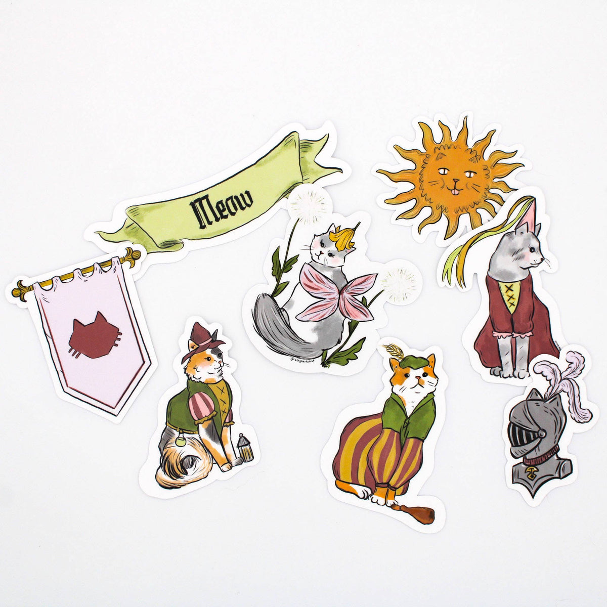 Ren Faire Kitties Sticker Pack