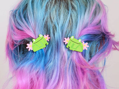 Princess Frog Hair Slide Clips