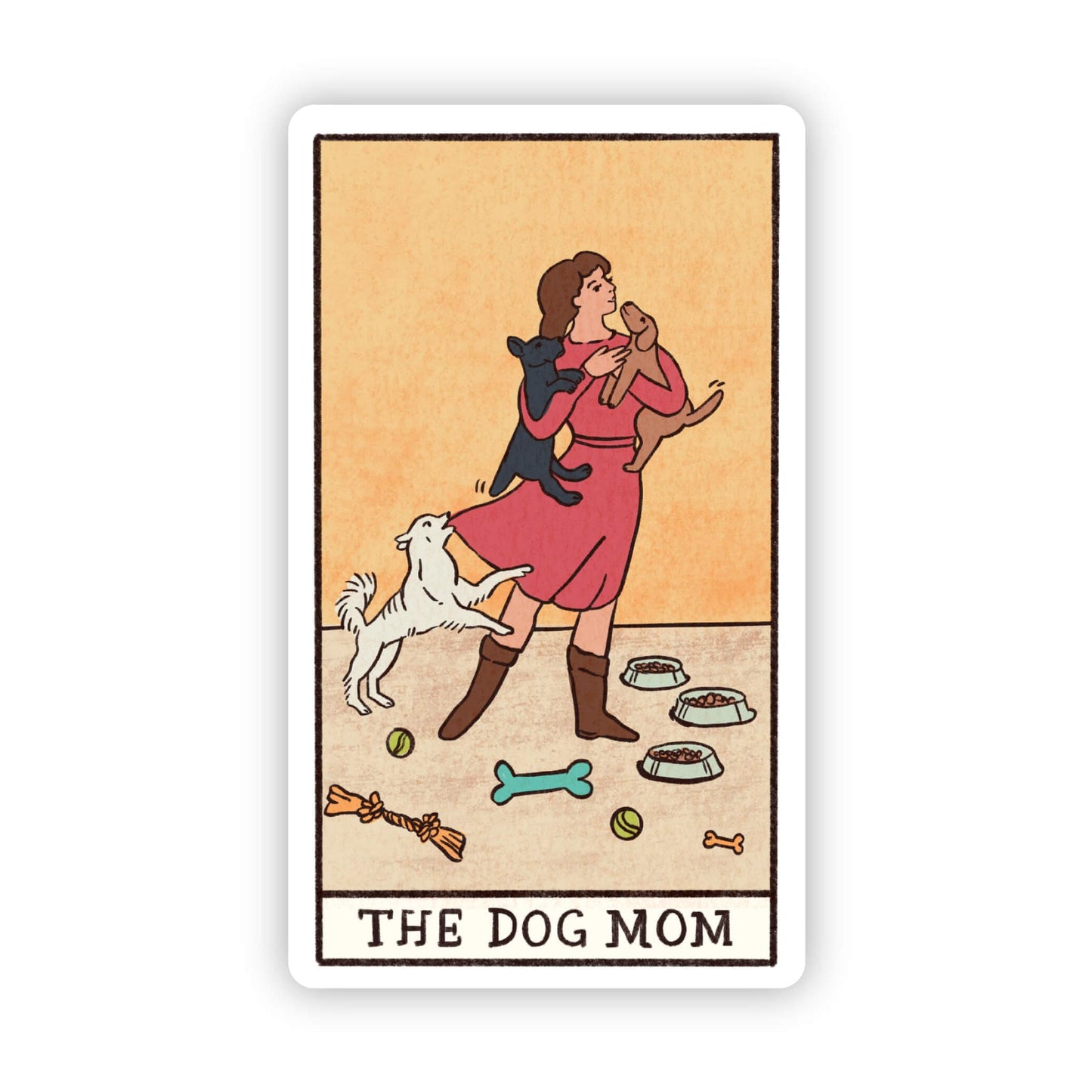 "The Dog Mom" Tarot Card Sticker