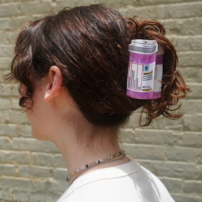 Pink Prescription Bottle Claw Clip