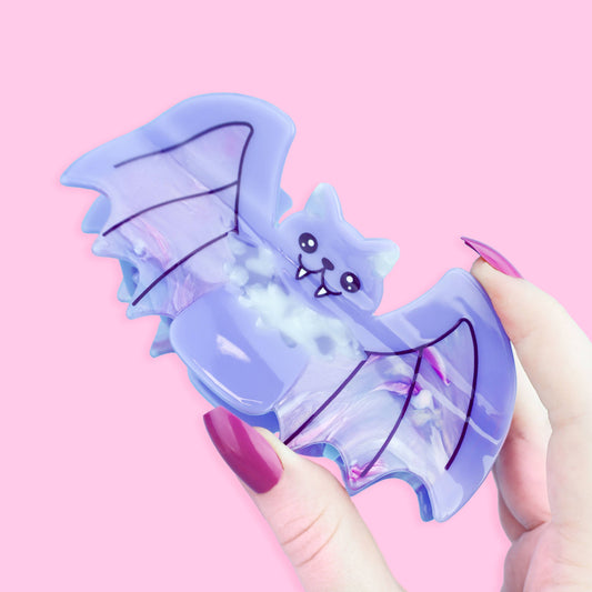 Purple Vampire Bat Claw Clip