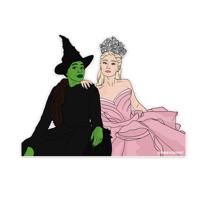 Elphaba and Glinda Wicked Sticker