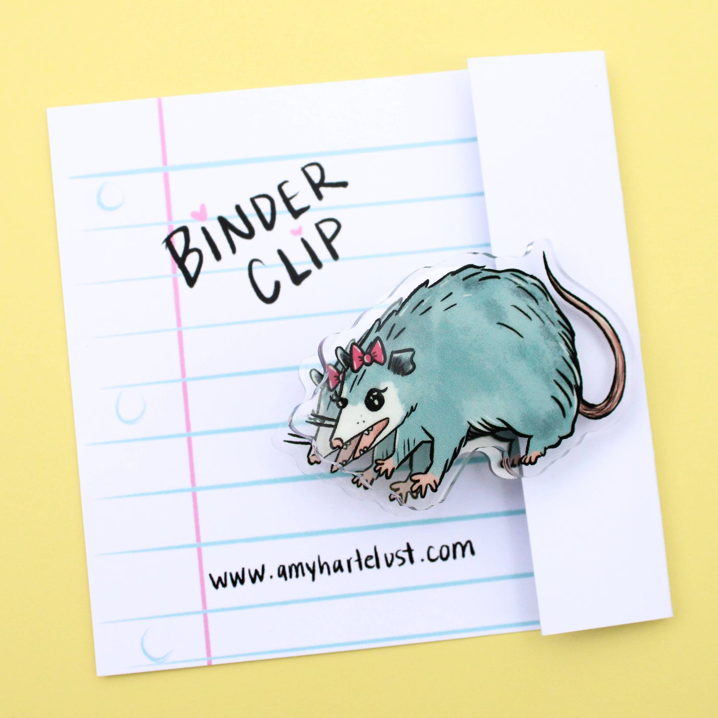 Possum Acrylic Binder Clip