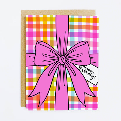 Happy Birthday Gift Bow Card