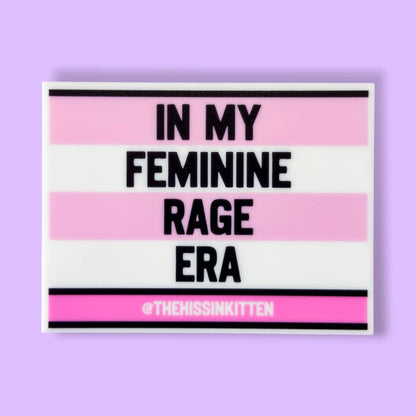 IN MY FEMININE RAGE ERA Letter Board Magnet