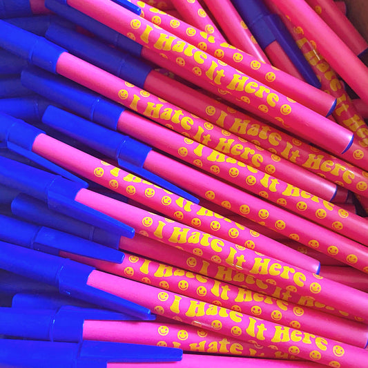 I Hate It Here Smiley Face Ballpoint Pen