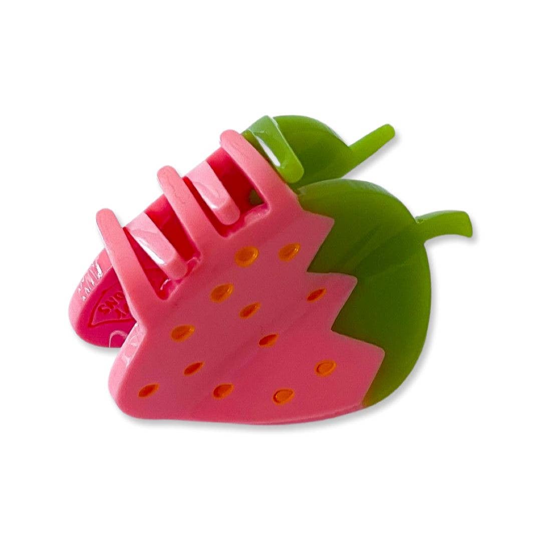 Pink Strawberry Hair Claw (Mini)