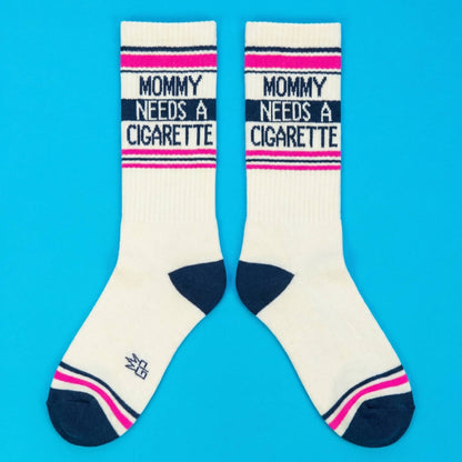 Mommy Needs A Cigarette Retro Crew Socks