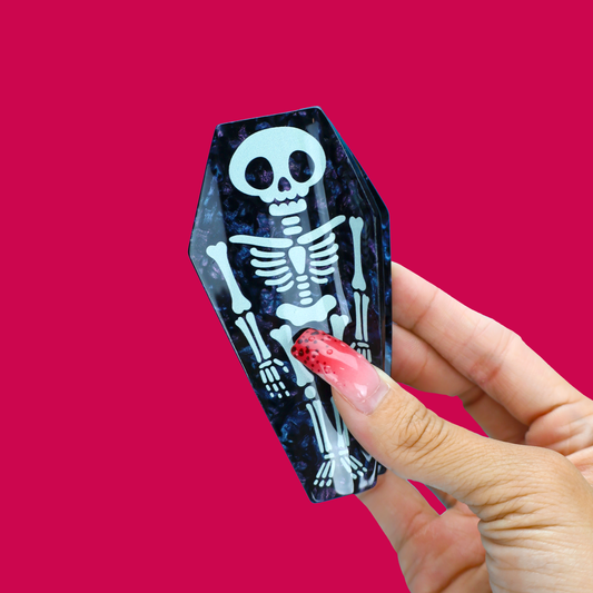 Skeleton Coffin Claw Clip