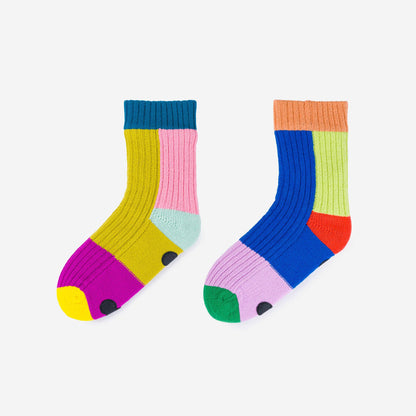 Mismatch House Socks (Rainbow)