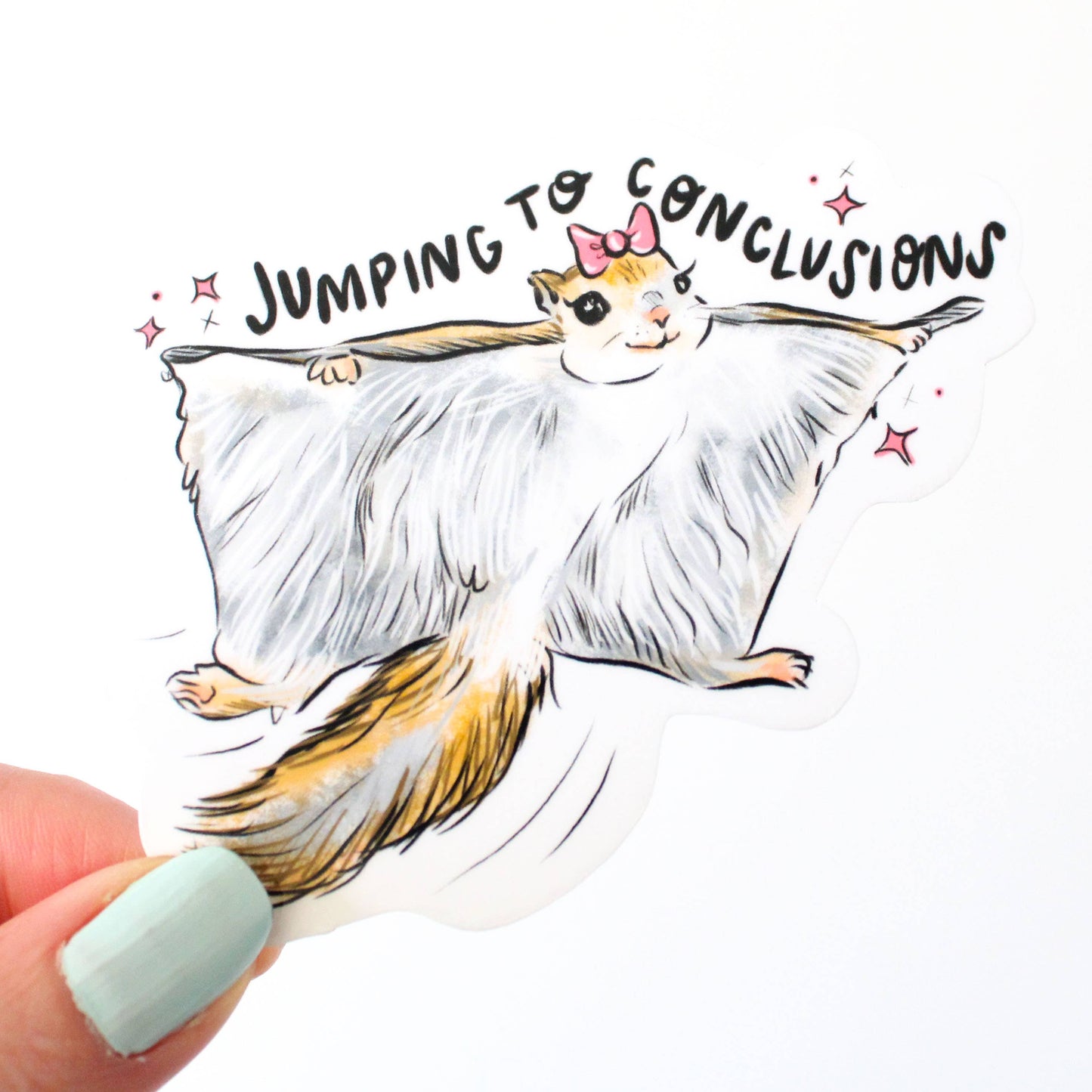 Jumping To Conclusions Squirrel Sticker