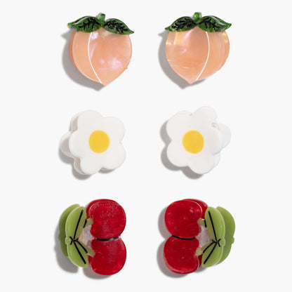 Summer Orchard Mini Claw Clip Set