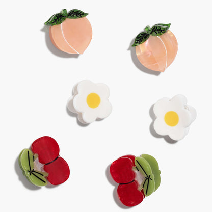 Summer Orchard Mini Claw Clip Set