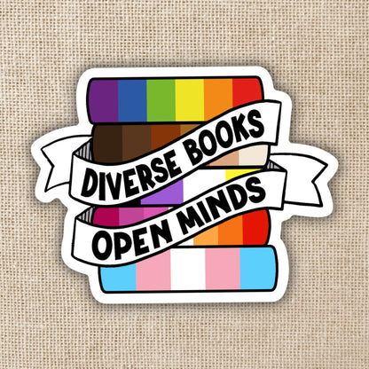 Diverse Books Open Minds Sticker