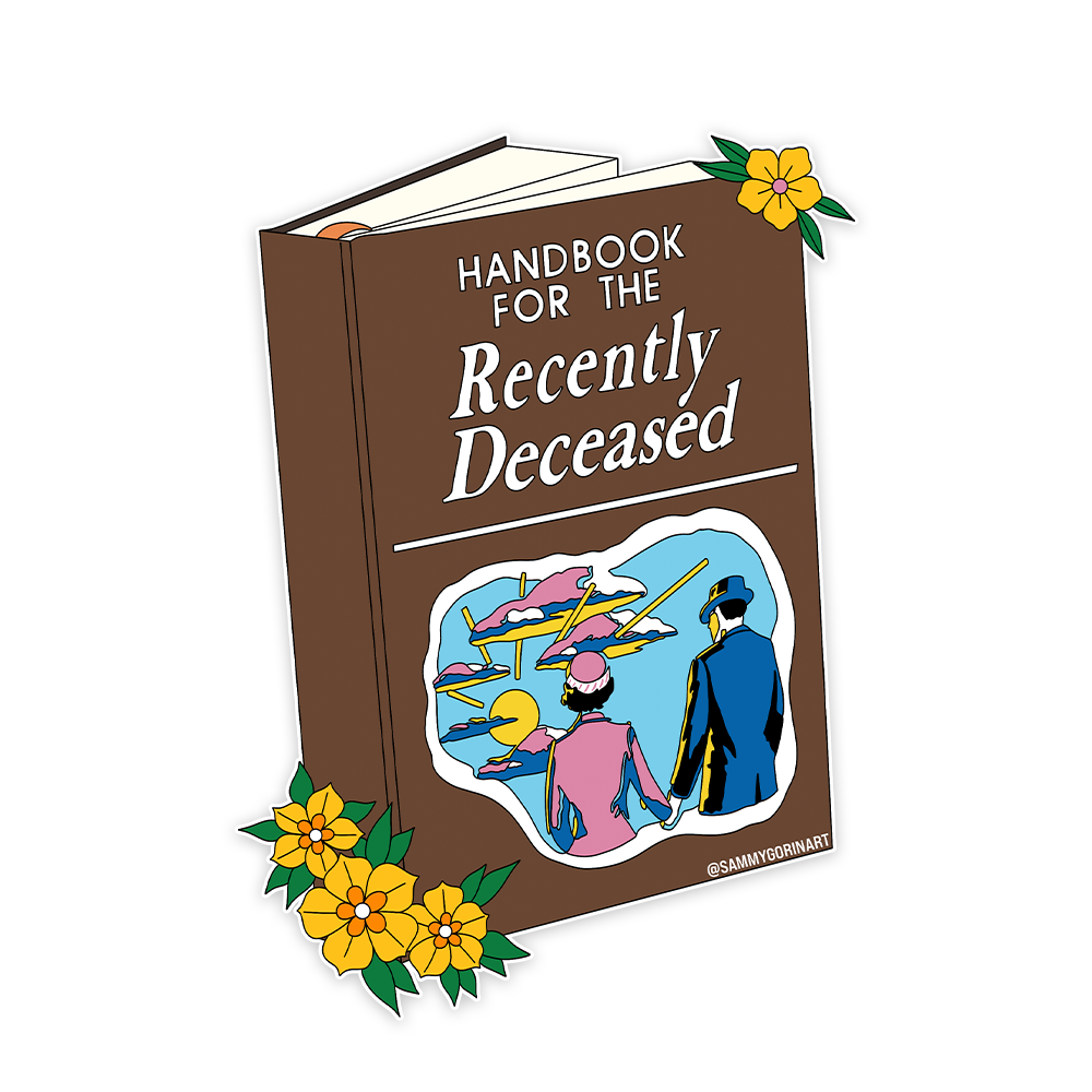 Handbook for the Recently Deceased (Beetlejuice) Sticker
