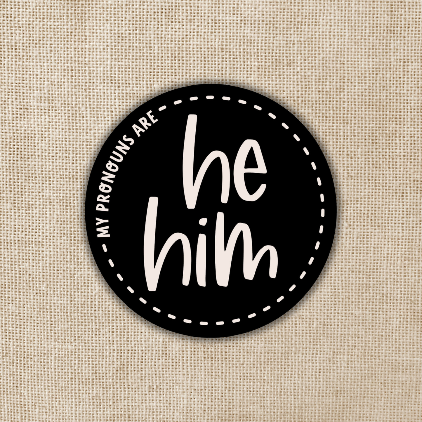 Pronoun Sticker: He/Him