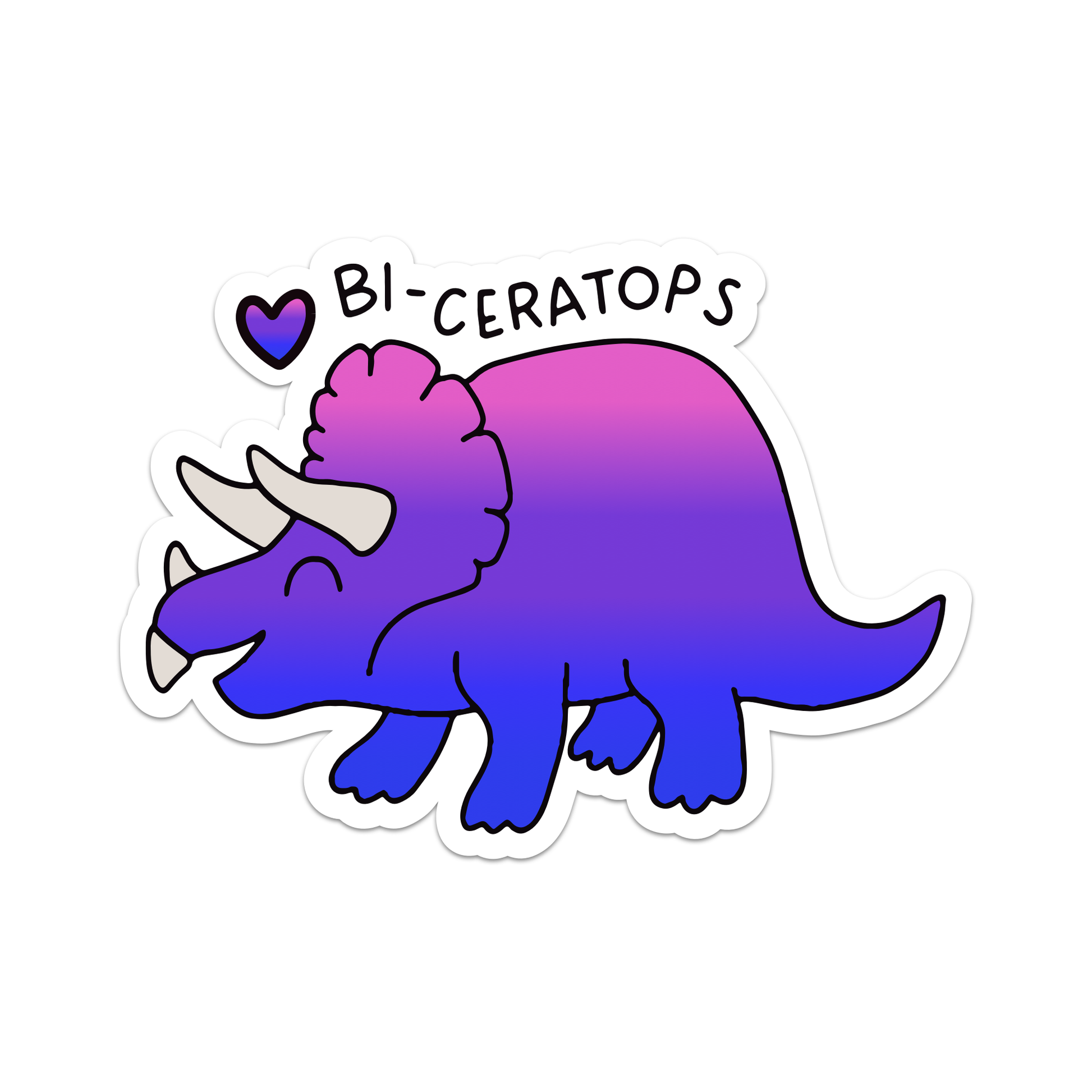 Bi-ceratops Dinosaur Sticker – Maple Layne Market
