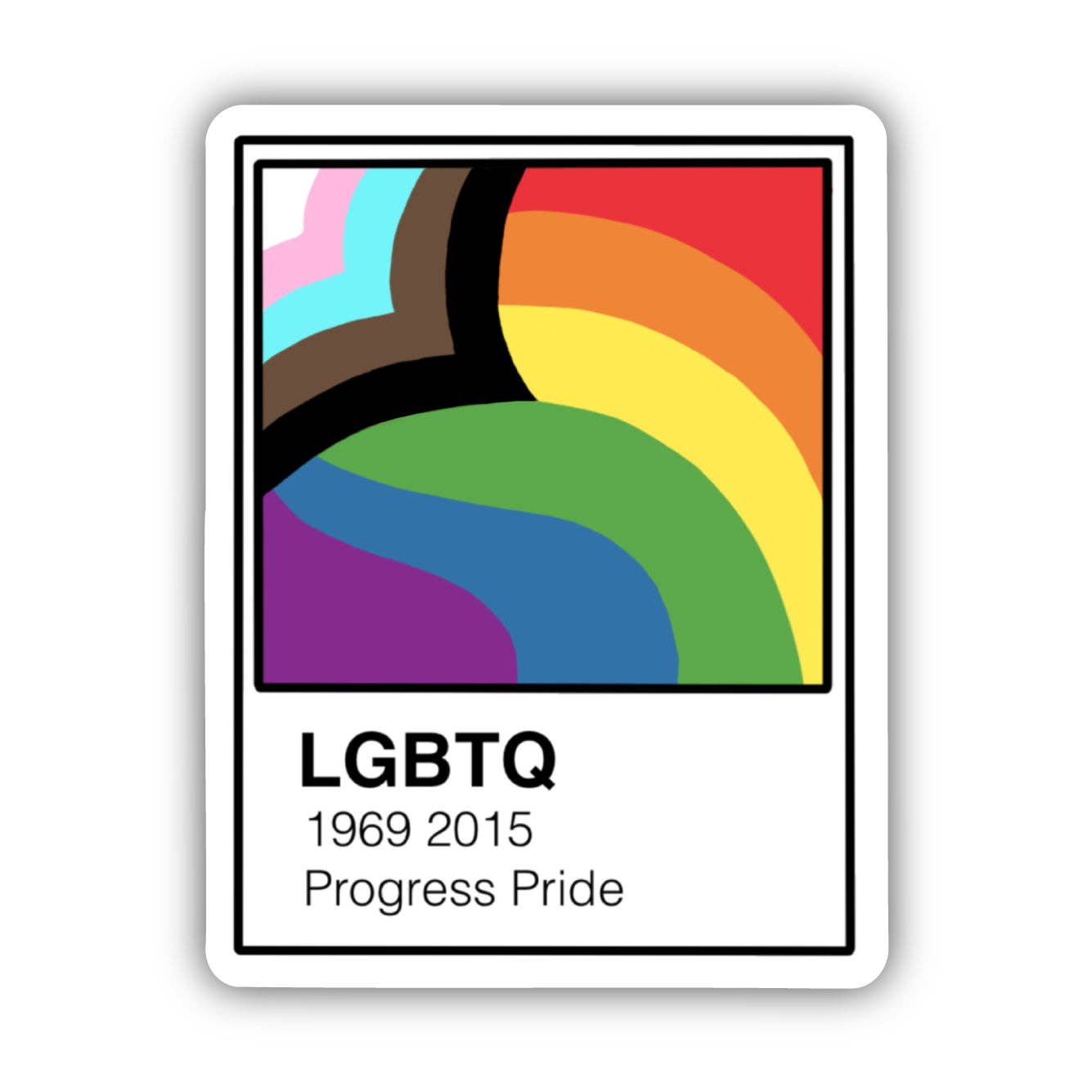 LGBTQ Progress Pride Paint Swatch Sticker