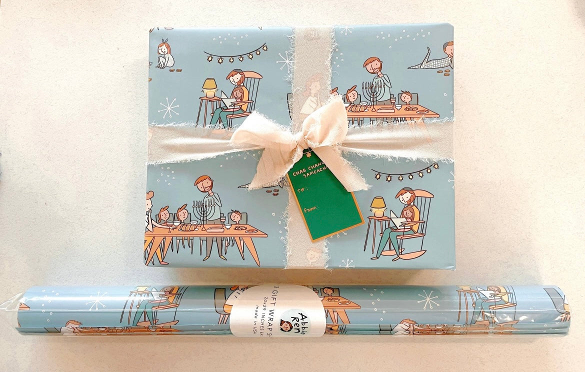 Gift Wrap: Hanukkah Family