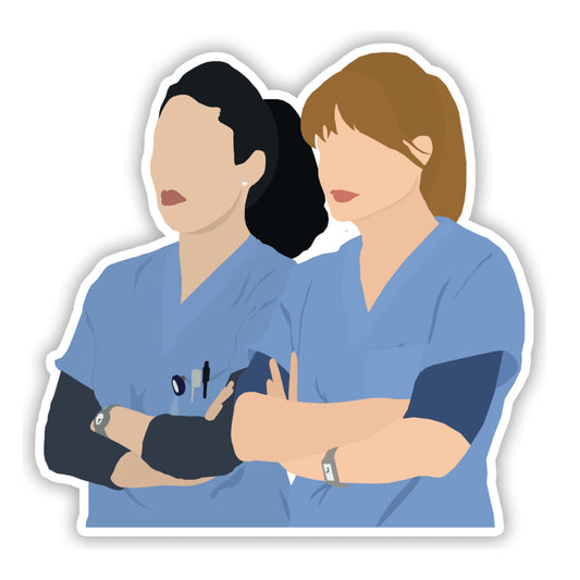 Meredith and Cristina Sticker