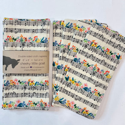 Cloth Napkin Set (9x9): Sheet Music