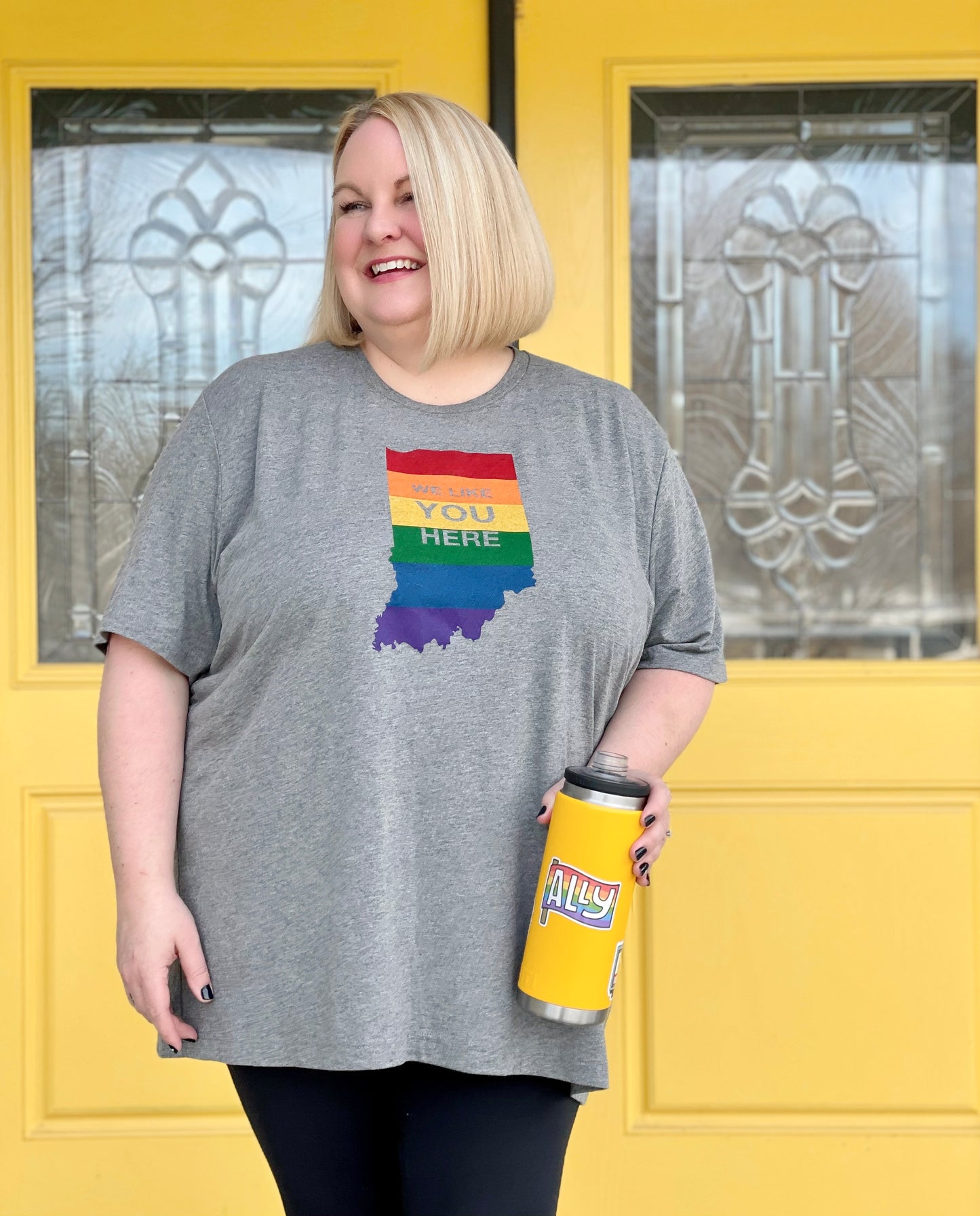 Indiana Rainbow Pride Tee (XS S M 4X)