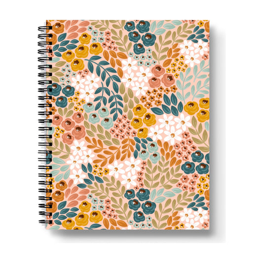 Honeysuckle Floral Spiral Lined Notebook