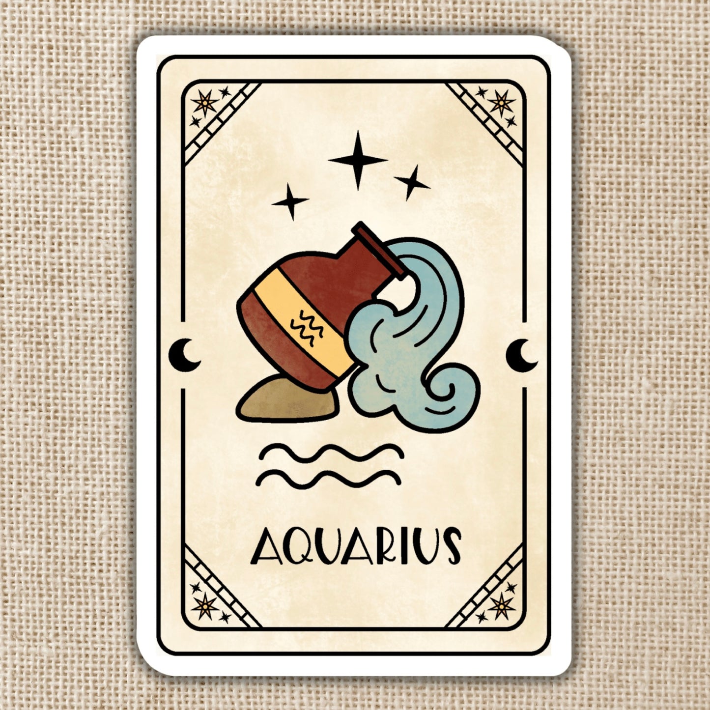 Aquarius Zodiac Card Sticker